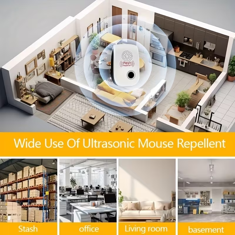 4 Pack Ultrasonic Pest Repeller Plug In for Repelling Mosquito Mouse Cockroach Rodents (1)