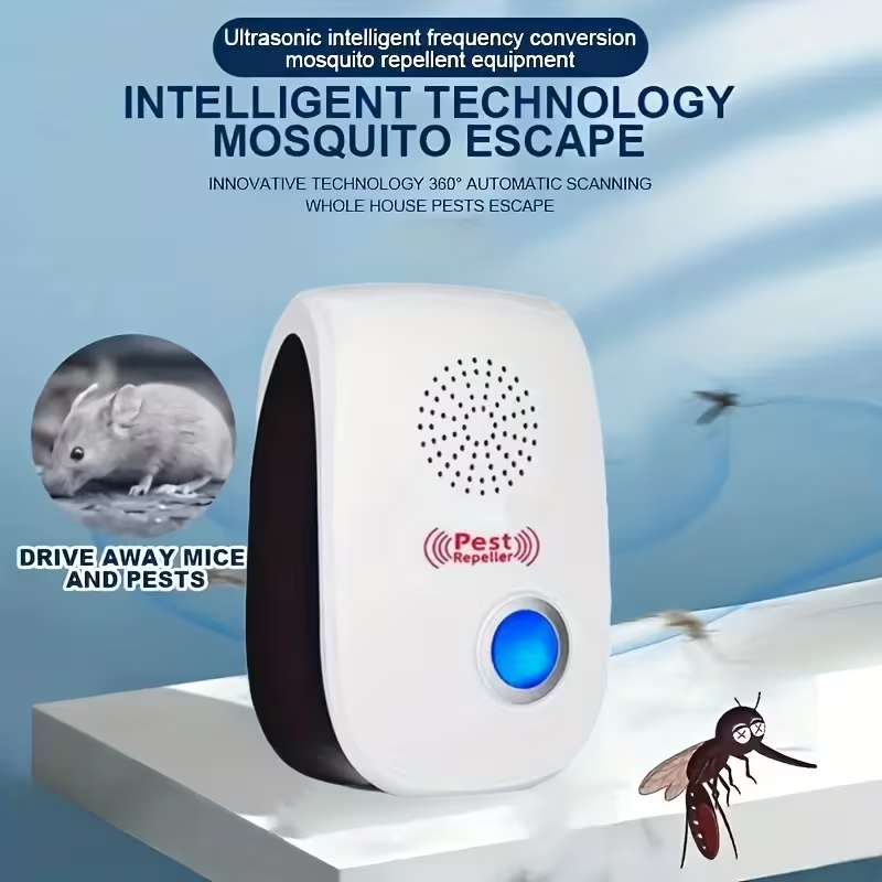 4 Pack Ultrasonic Pest Repeller Plug In for Repelling Mosquito Mouse Cockroach Rodents (4)